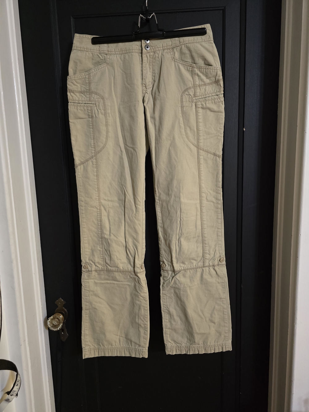 Adjustable Straight Leg Women's Khaki Pants